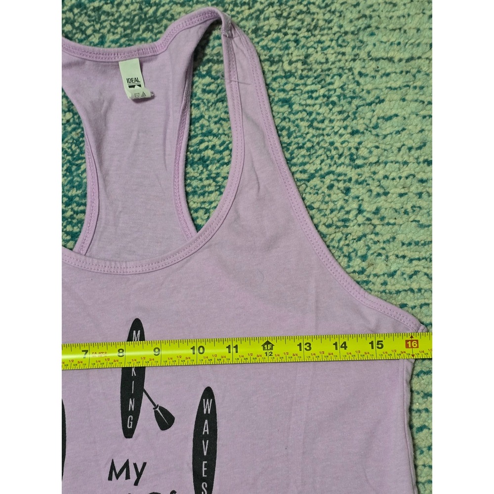 Women Making Waves Graphic Tank Top Racerback Paddle Boarding Size‎ L (Q) - Picture 3 of 5